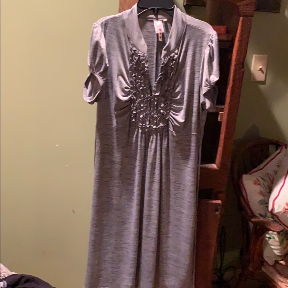 Grey dress.